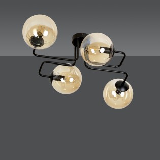 Plafonnier Vesta Ambre (4 lumières)