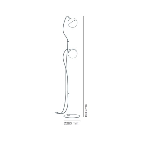 Lampadaire LED Half (2 lumières)
