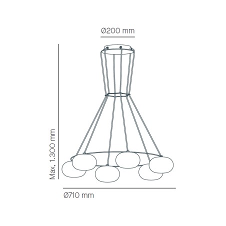 Lampe de plafond Knock (6 lumieres)