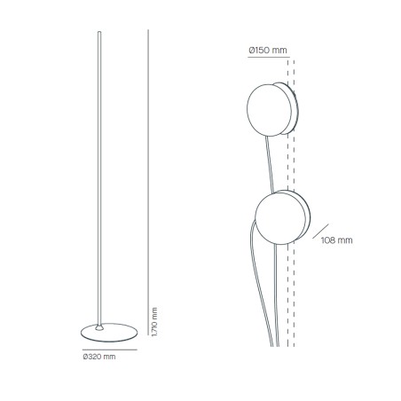 Lampadaire Knock (2 lumieres)