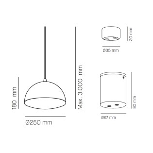 Lampe de plafond Nod (2 lumieres)