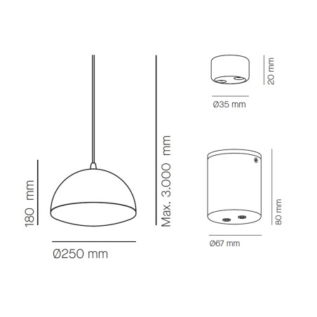 Lampe de plafond Nod (2 lumieres)