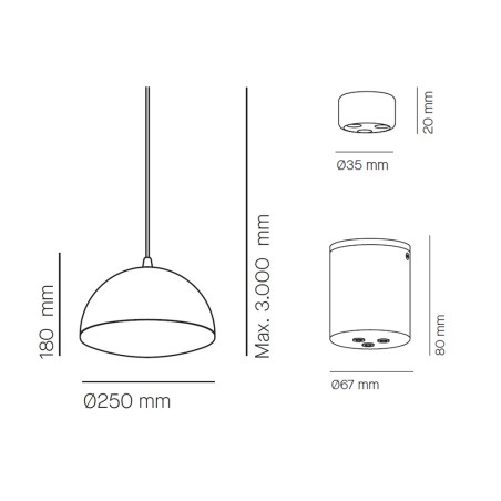 Lampe de plafond Nod (3 lumieres)