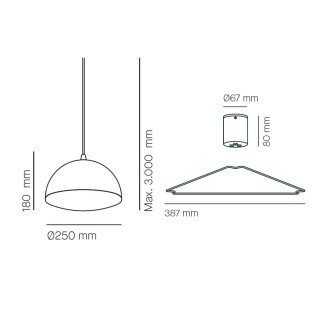 Lampe de plafond Nod II (3 lumieres)
