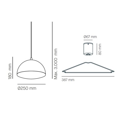 Lampe de plafond Nod II (3 lumieres)