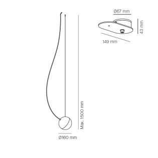Plafonnier Mini Half