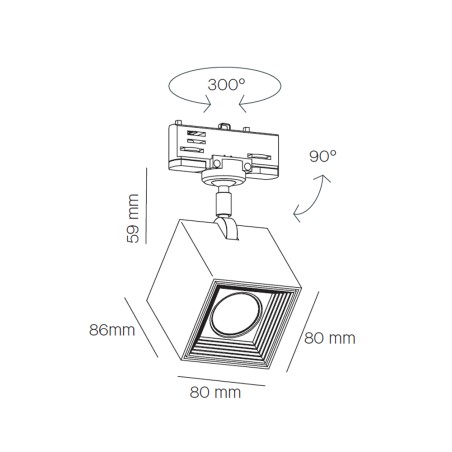 Spot rail MLN Dau LED (10W)