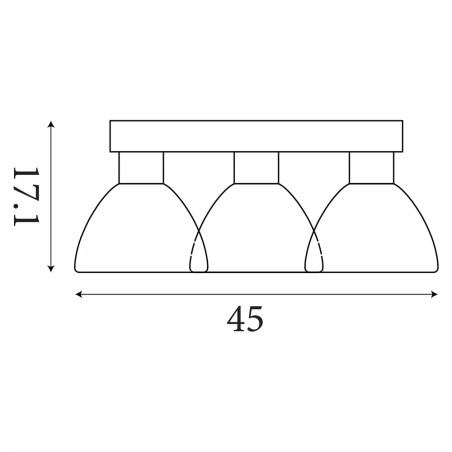 Plafonnier LED Cannes (3x7W)