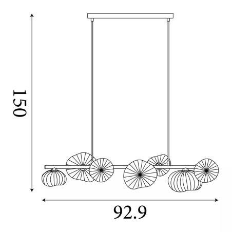 Lampe de plafond Sunbeam (7 lumieres)