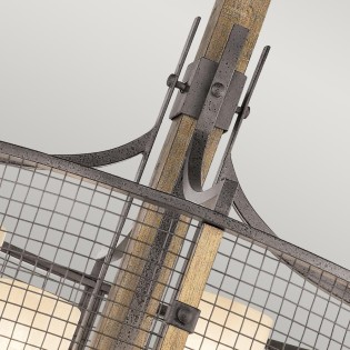 Lámpe a suspension Ahrendale (4 Lumieres)