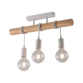 Barre suspendue effet bois naturel  Arizona (3 Lumière)