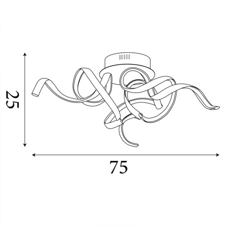 Plafonnier LED Twirls (44W)