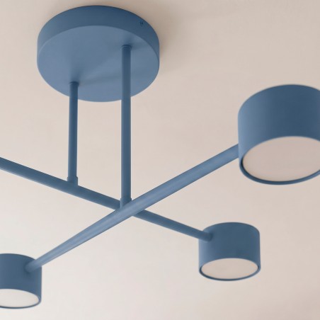 Plafonnier Tanfa Bleu (4 lumières)