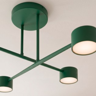Plafonnier Tanfa Vert Olive (4 lumières)