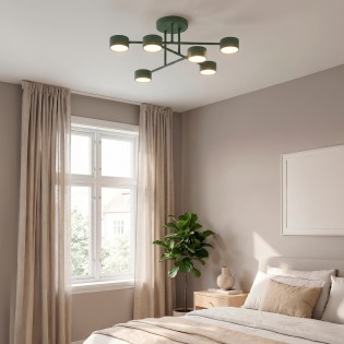 Plafonnier Tanfa Vert Olive (6 lumières)