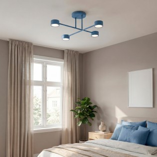 Plafonnier Tanfa Bleu (4 lumières)