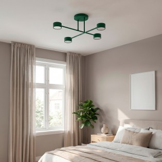Plafonnier Tanfa Vert Olive (4 lumières)