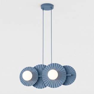 Lampe de plafond Drino Bleu (4 lumières)