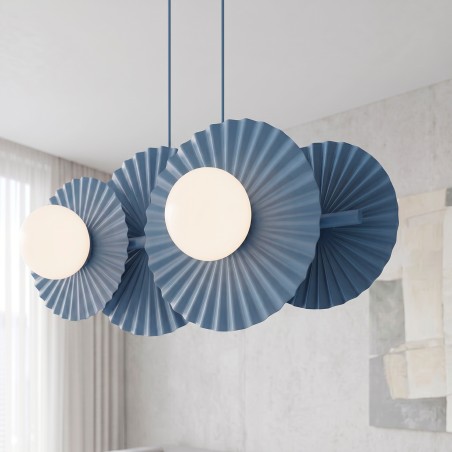 Lampe de plafond Drino Bleu (4 lumières)