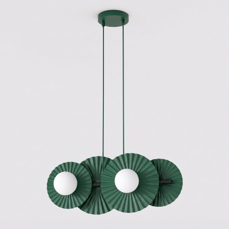 Lampe de plafond Drino Vert Olive (4 lumières)