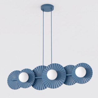 Lampe de plafond Drino Bleu (6 lumières)
