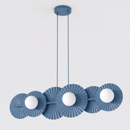 Lampe de plafond Drino Bleu (6 lumières)