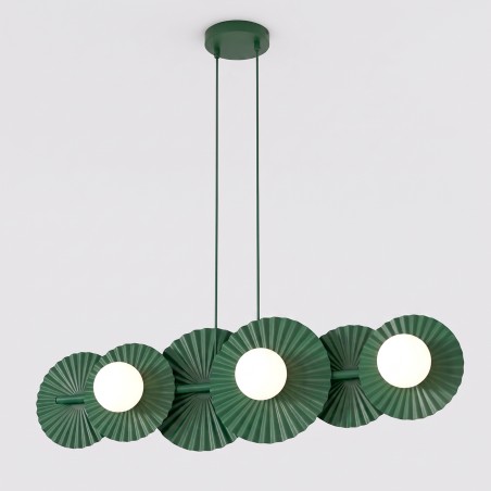 Lampe de plafond Drino Vert Olive (6 lumières)