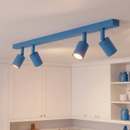 Plafonnier Dongor Bleu (4 lumières)