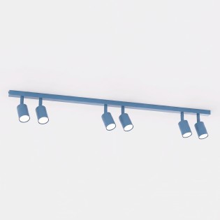 Plafonnier Dongor Bleu (6 lumières)
