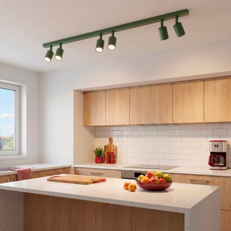 Plafonnier Dongor Vert Olive (6 lumières)