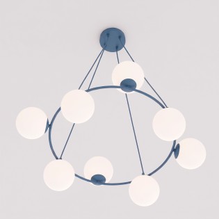 Lampe de plafond Laster Bleue (8 lumières)