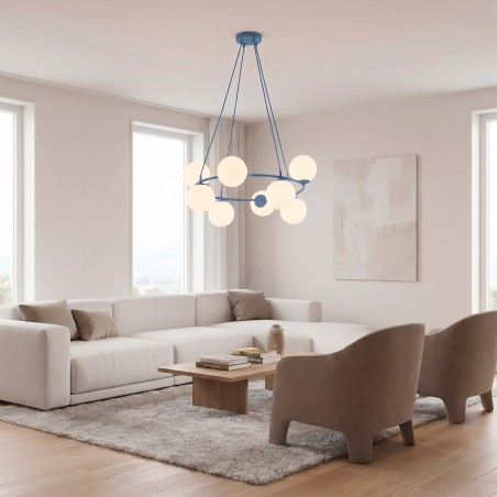 Lampe de plafond Laster Bleue (8 lumières)