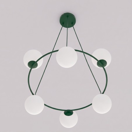 Lampe de plafond Laster Vert Olive (6 lumières)