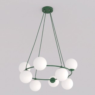 Lampe de plafond Laster Vert Olive (8 lumières)