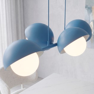 Lampe de plafond Nordessa Bleue (4 lumières)