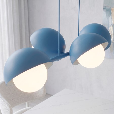 Lampe de plafond Nordessa Bleue (4 lumières)