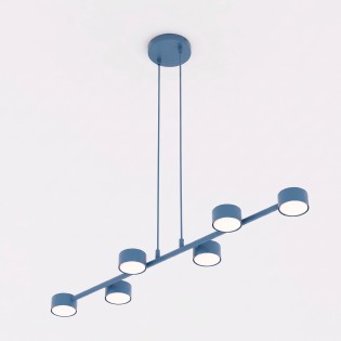Lampe de plafond Solvi Bleu (6 lumières)