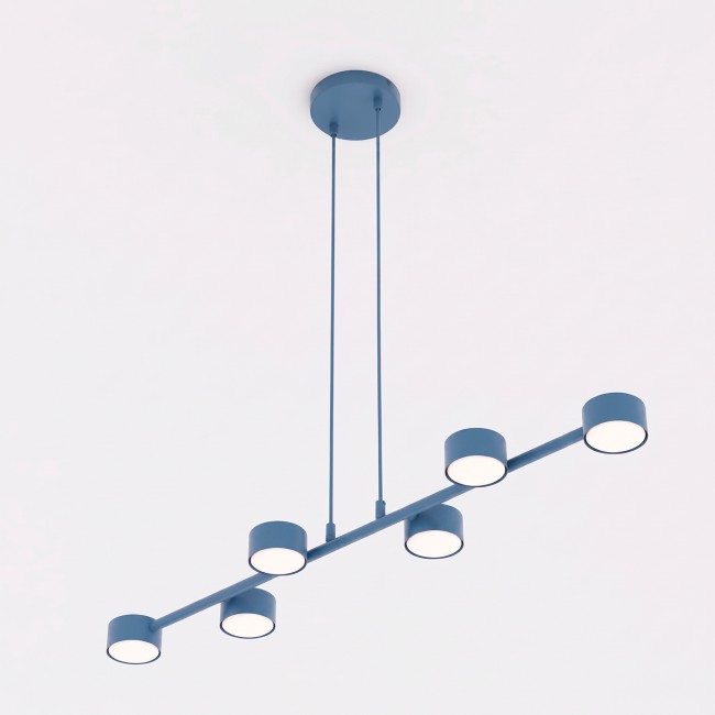 Lampe de plafond Solvi Bleu (6 lumières)