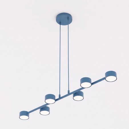 Lampe de plafond Solvi Bleu (6 lumières)