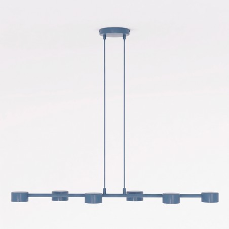 Lampe de plafond Solvi Bleu (6 lumières)