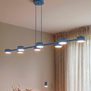 Lampe de plafond Solvi Bleu (8 lumières)