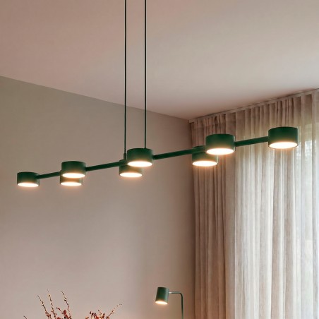 Lampe de plafond Solvi Vert Olive (8 lumières)