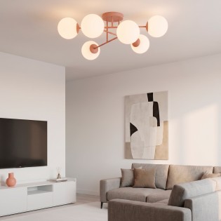 Plafonnier Nicolo Coral (6 lumières)