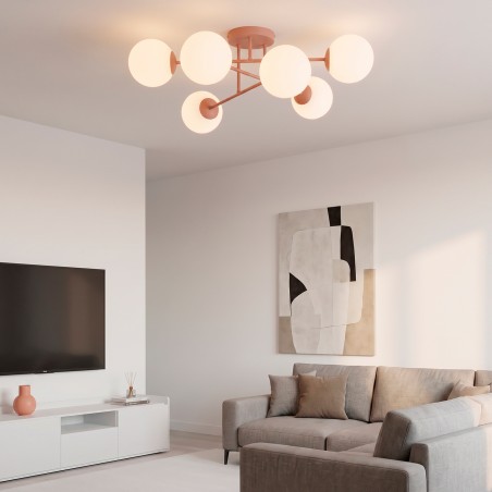 Plafonnier Nicolo Coral (6 lumières)