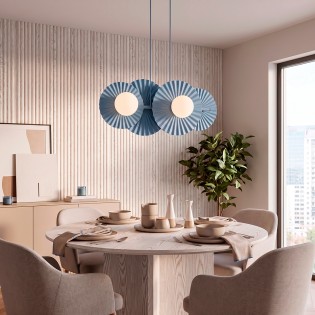 Lampe de plafond Drino Bleu...