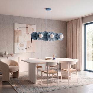 Lampe de plafond Drino Bleu...