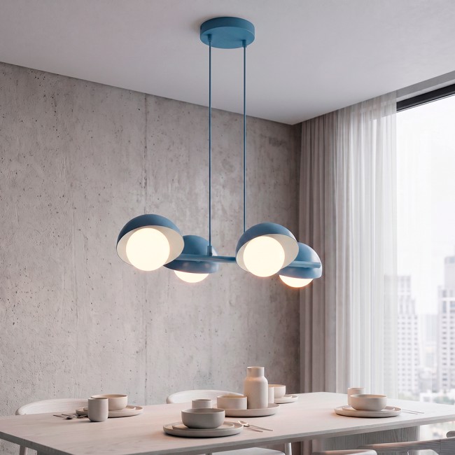 Lampe de plafond Nordessa Bleue (4 lumières)