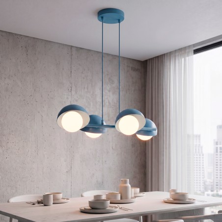 Lampe de plafond Nordessa Bleue (4 lumières)