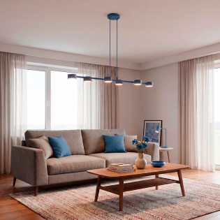 Lampe de plafond Solvi Bleu...