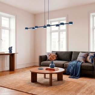 Lampe de plafond Solvi Bleu...
